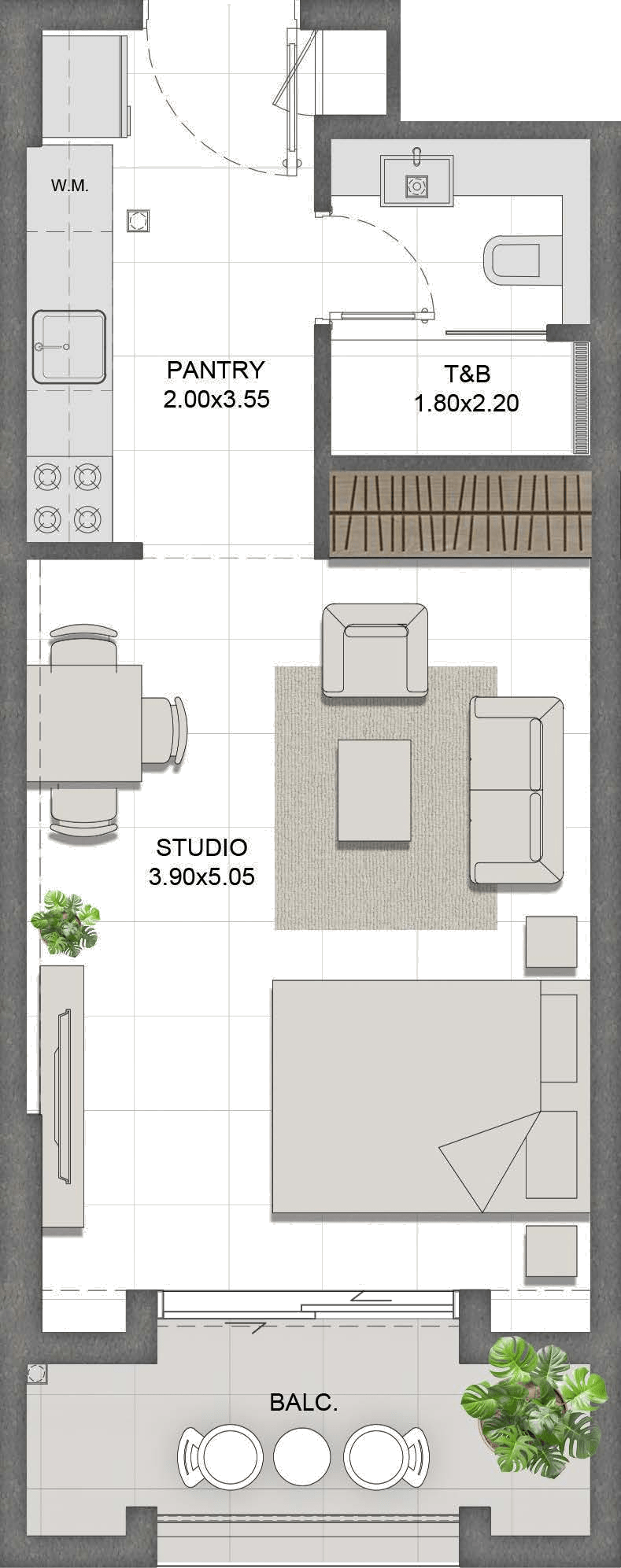 Unit 104 layout