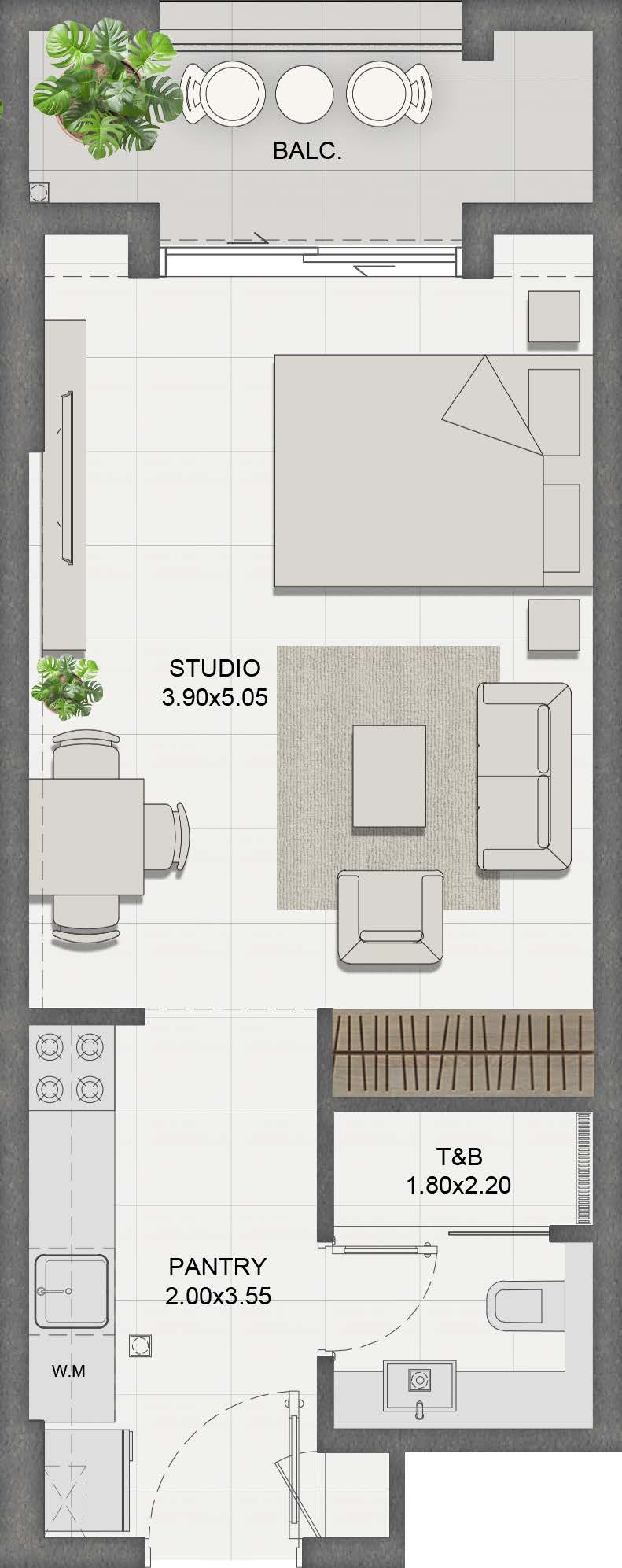Unit 203 layout