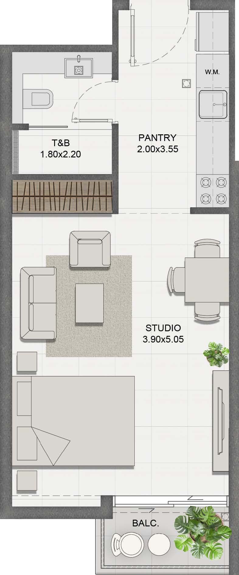Unit 206 layout