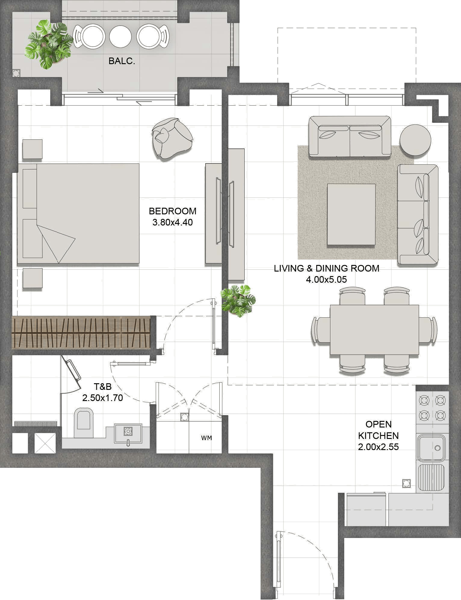 Unit 207 layout