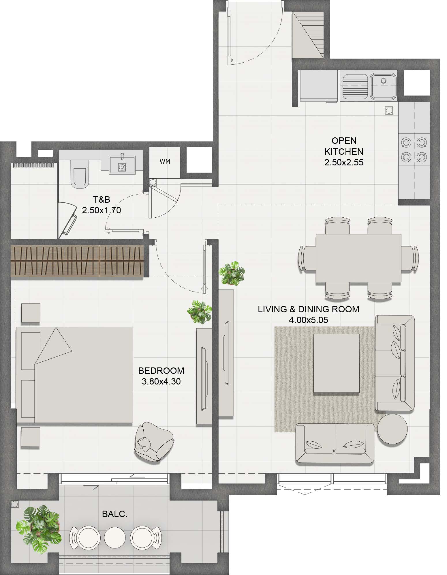 Unit 208 layout