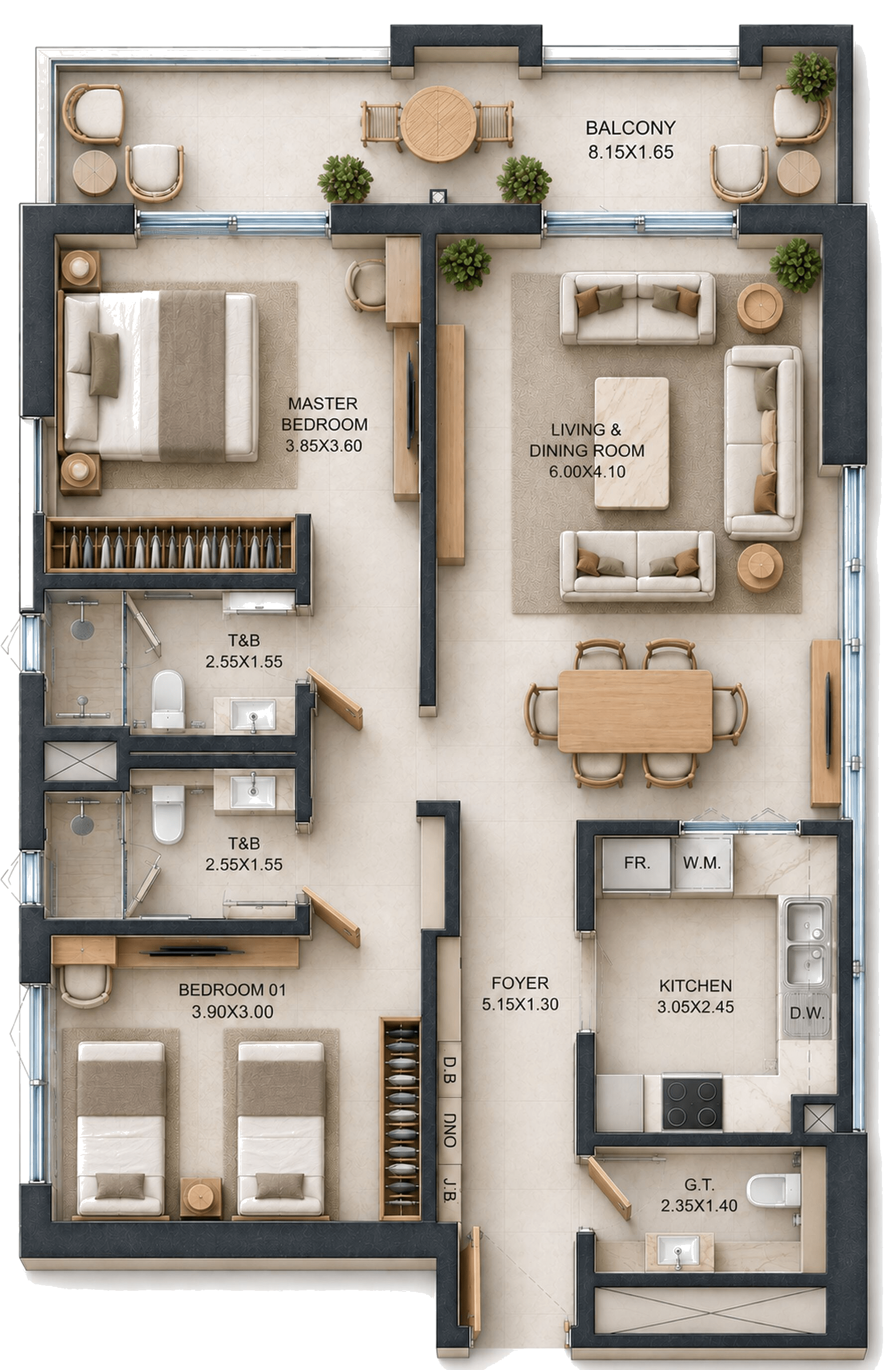 Unit 101 layout