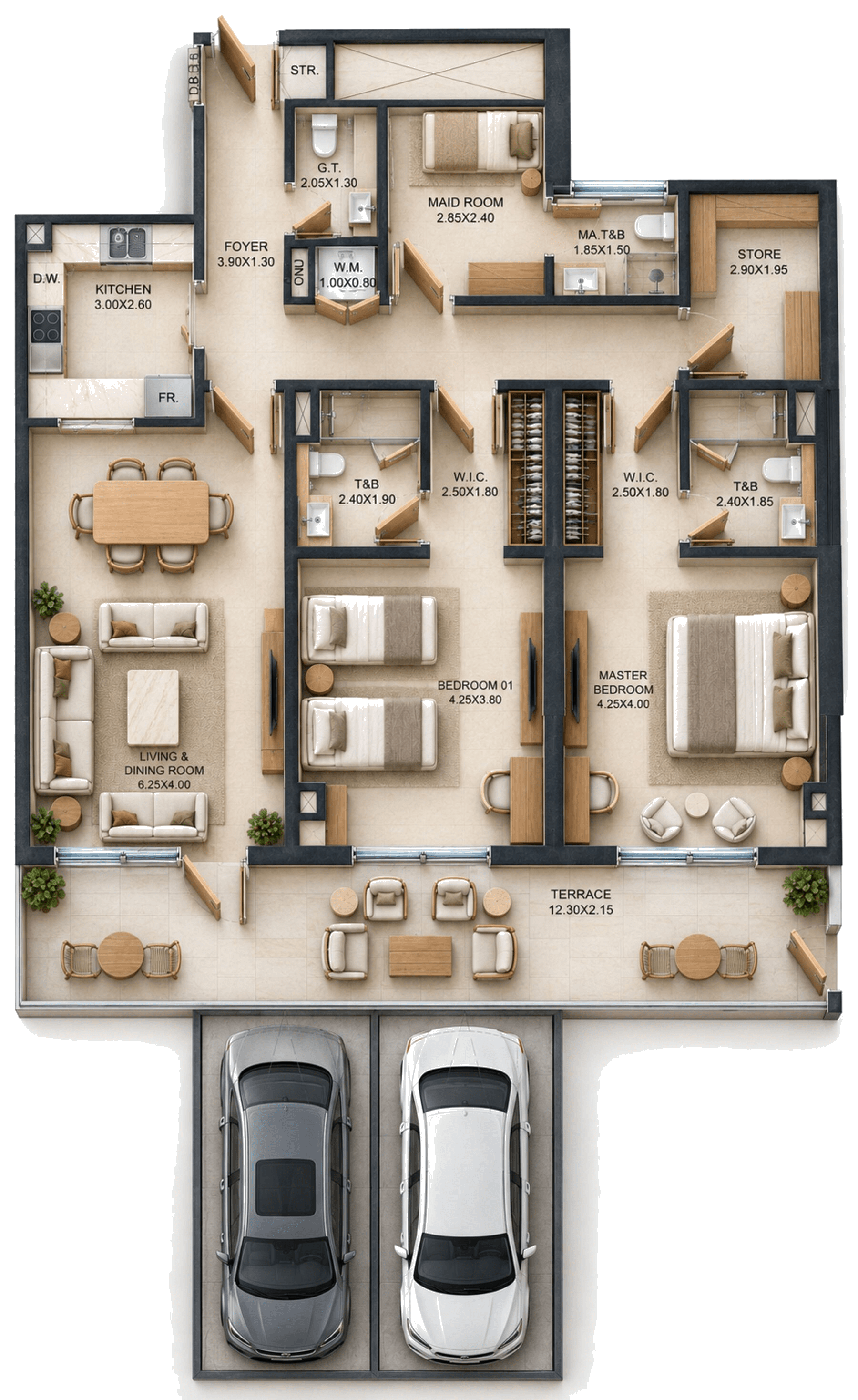 Unit 104 layout