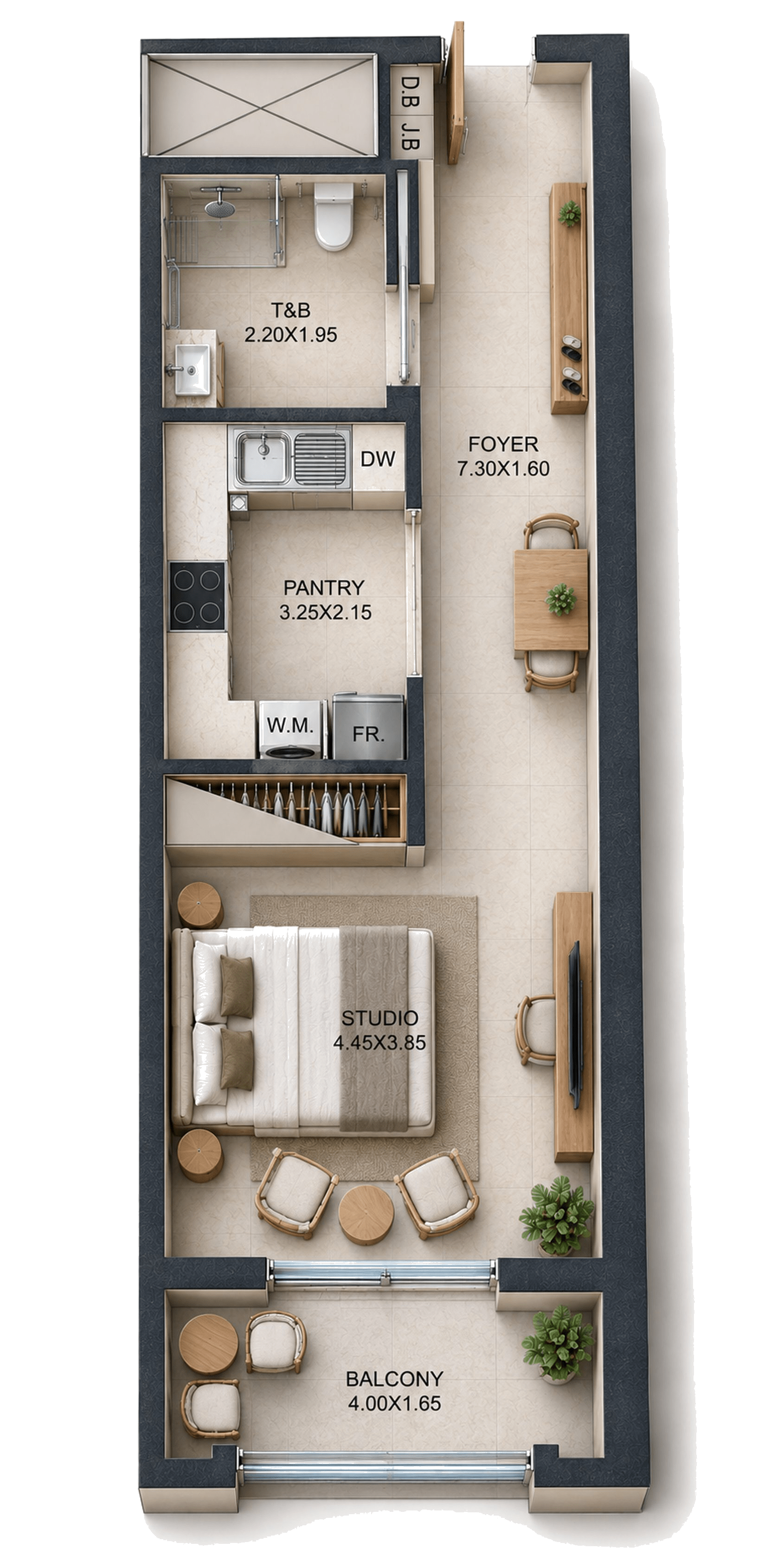 Unit 206 layout