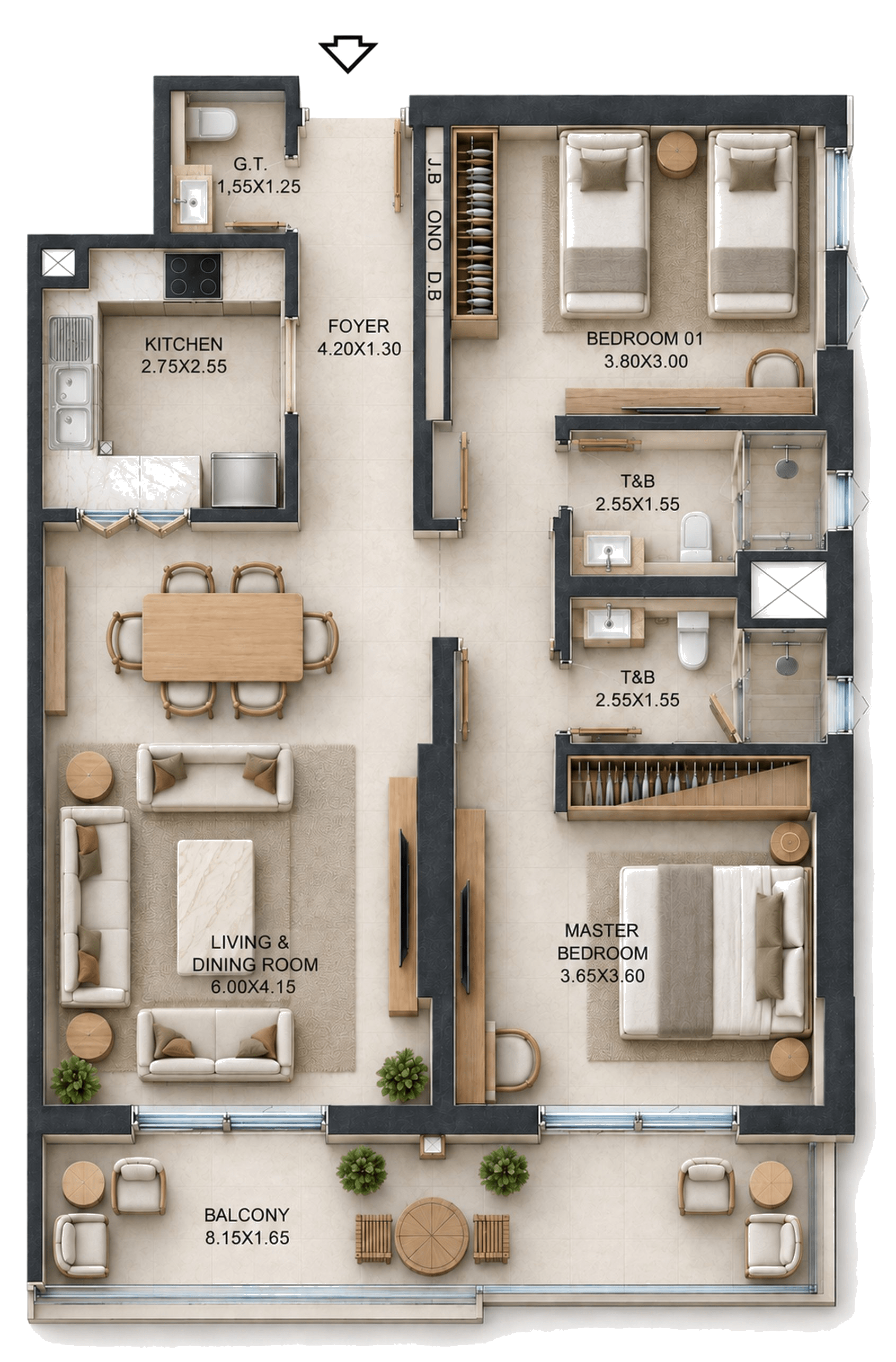 Unit 210 layout