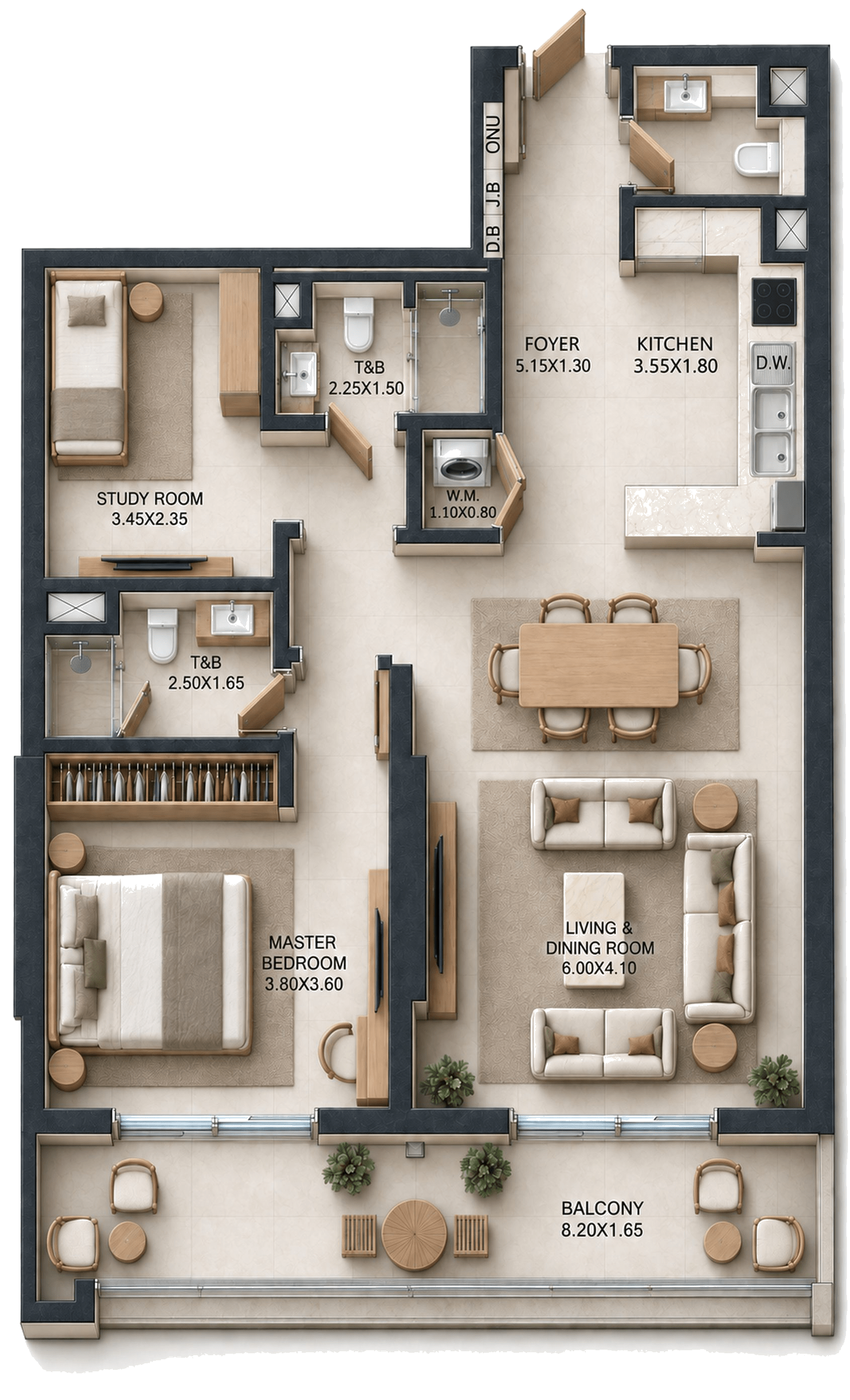 Unit 308 layout